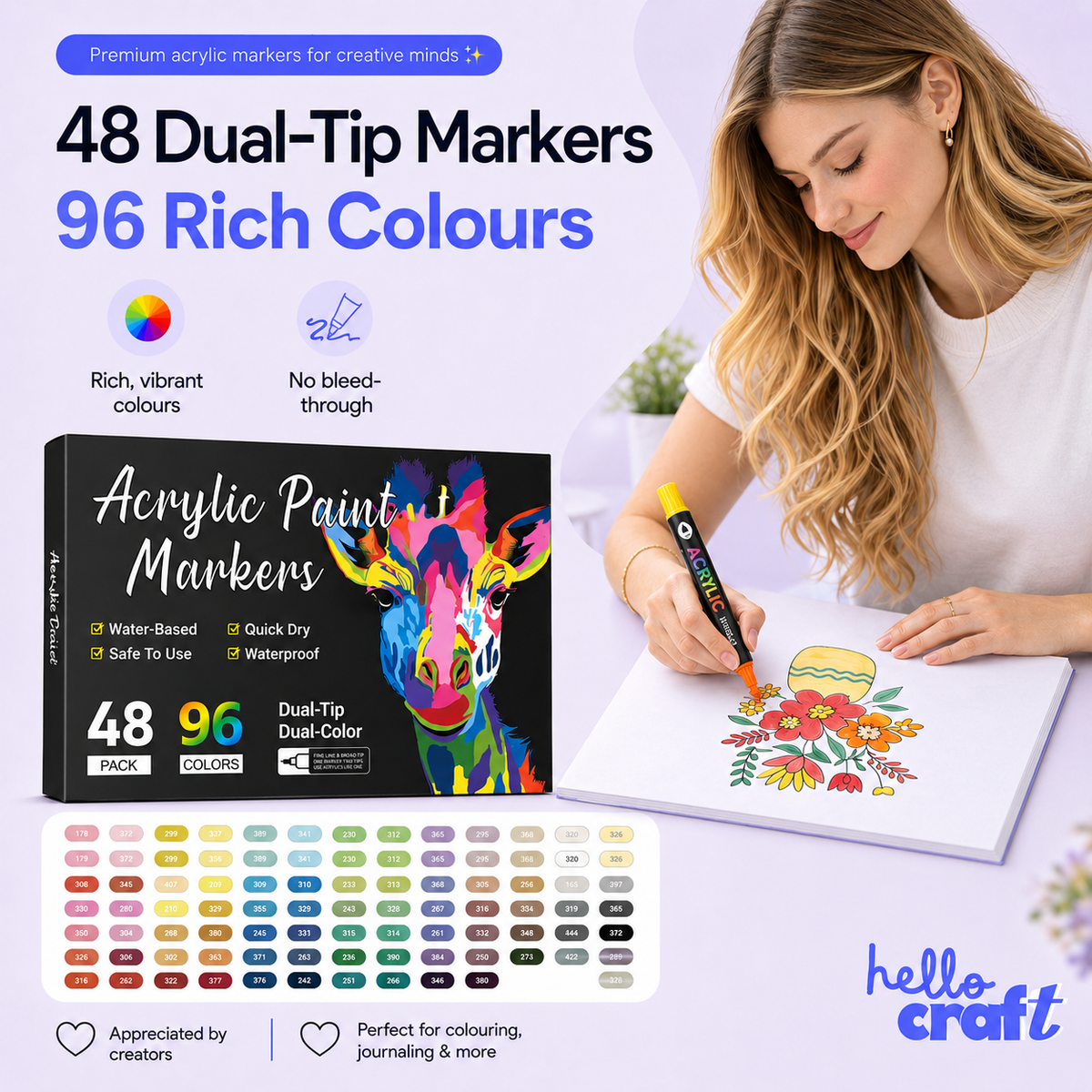 HelloCraft SmoothColor™ Markers