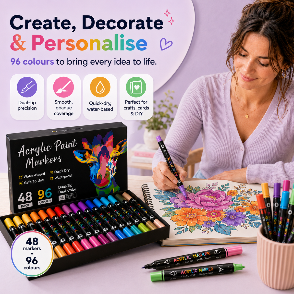 HelloCraft SmoothColor™ Markers