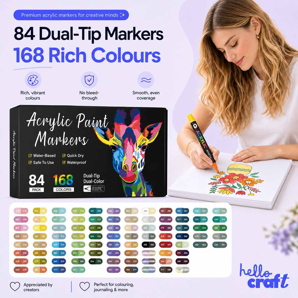 HelloCraft SmoothColor™ Markers