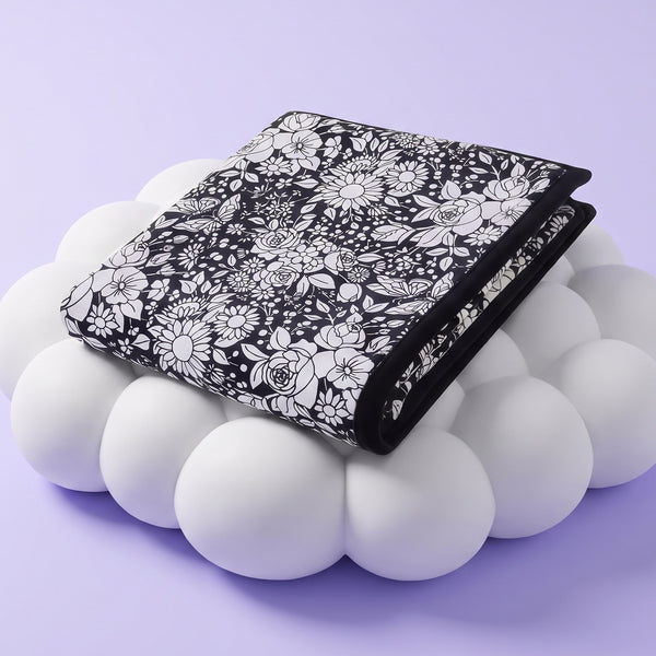 Color-In Cuddle Blanket, Flowers design