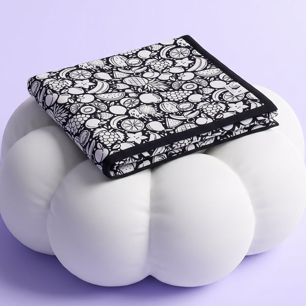 Color-In Cuddle Blanket, Fruits design