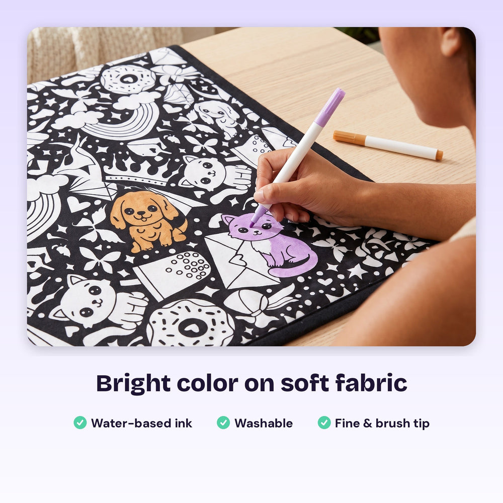 Bright color on soft fabric